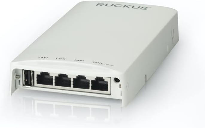 Ruckus H550 Wi-Fi 6 Dual-Band Wall-Plate Access Point, 2x2 MU-MIMO, 1GbE Uplink, 5x1GbE Ports & USB, Supports 512 Clients, 802.11ax/ac/n, PoE, Cloud Care Pre-Configured Bundle Eligible