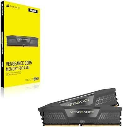 CORSAIR Vengeance DDR5 16GB (2x8GB DDR5 5200MHz CL40 AMD Expo Intel XMP iCUE Compatible Computer Memory – Gray (CMK16GX5M2B5200Z40
