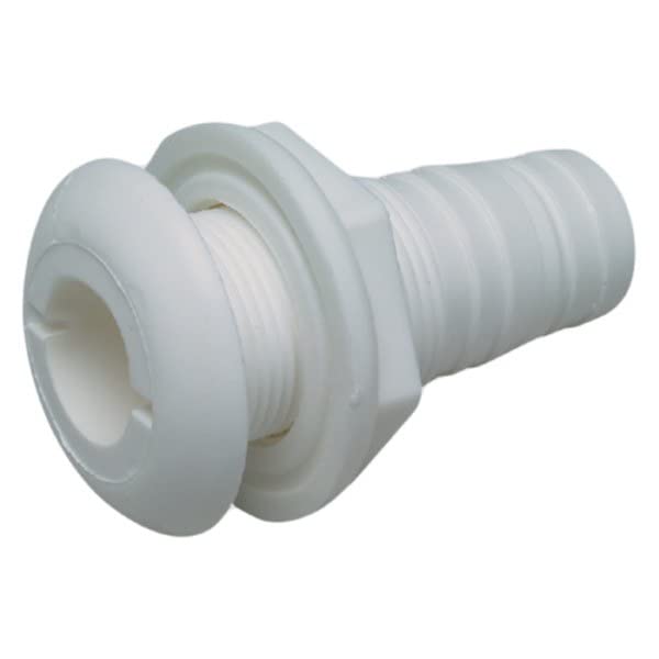 Seachoice 50-18031 5/8" White Plastic Thru-Hull w/Broad Flange