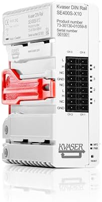 Kvaser DIN Rail SE400S-X10 Multichannel Ethernet to CAN/CAN FD Interface