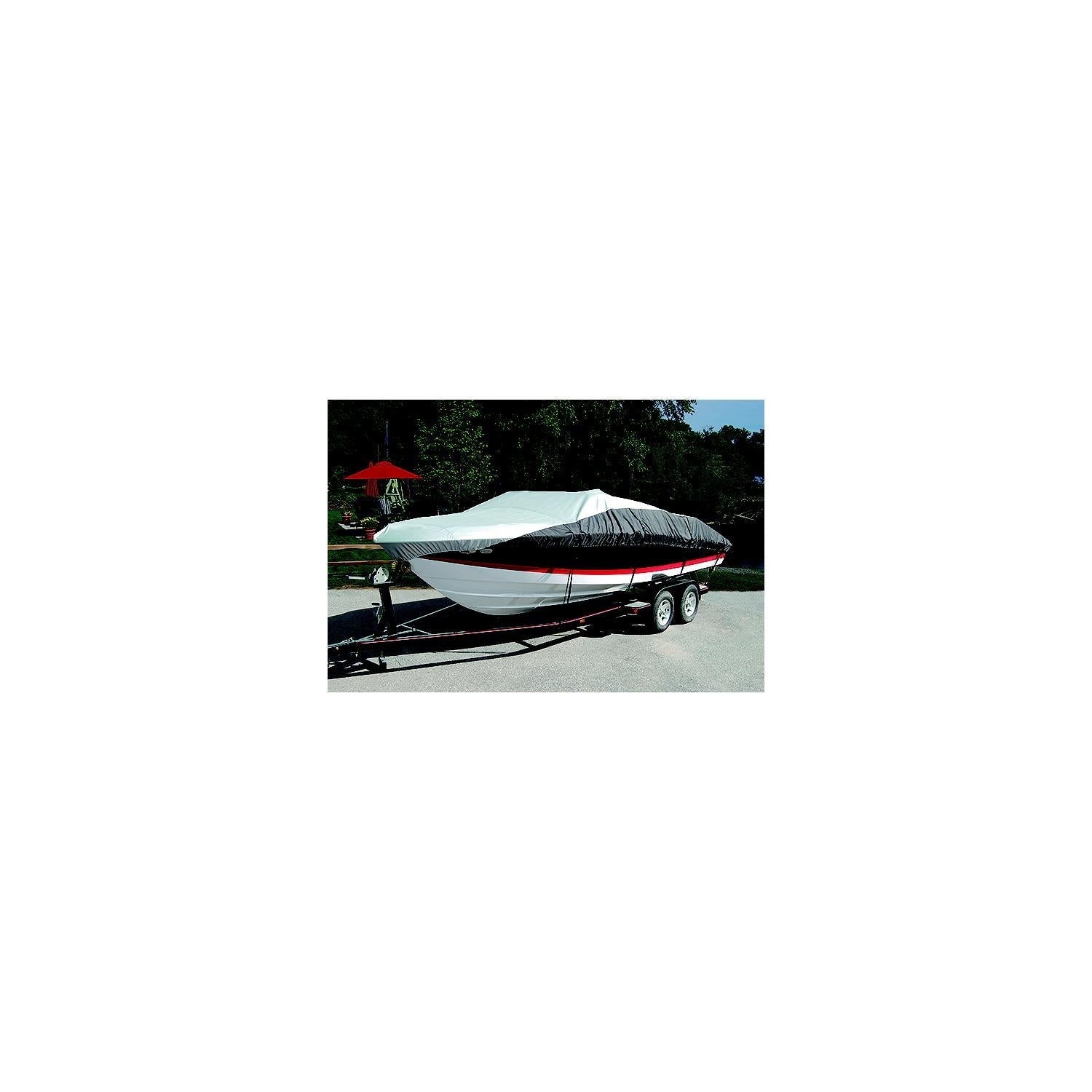 Taylor Made 70906 BoatGuard Eclipse Two-Tone Boat Cover, Heavy Duty Polyester, Includes Storage Bag, Tie-Downs, Support Pole
