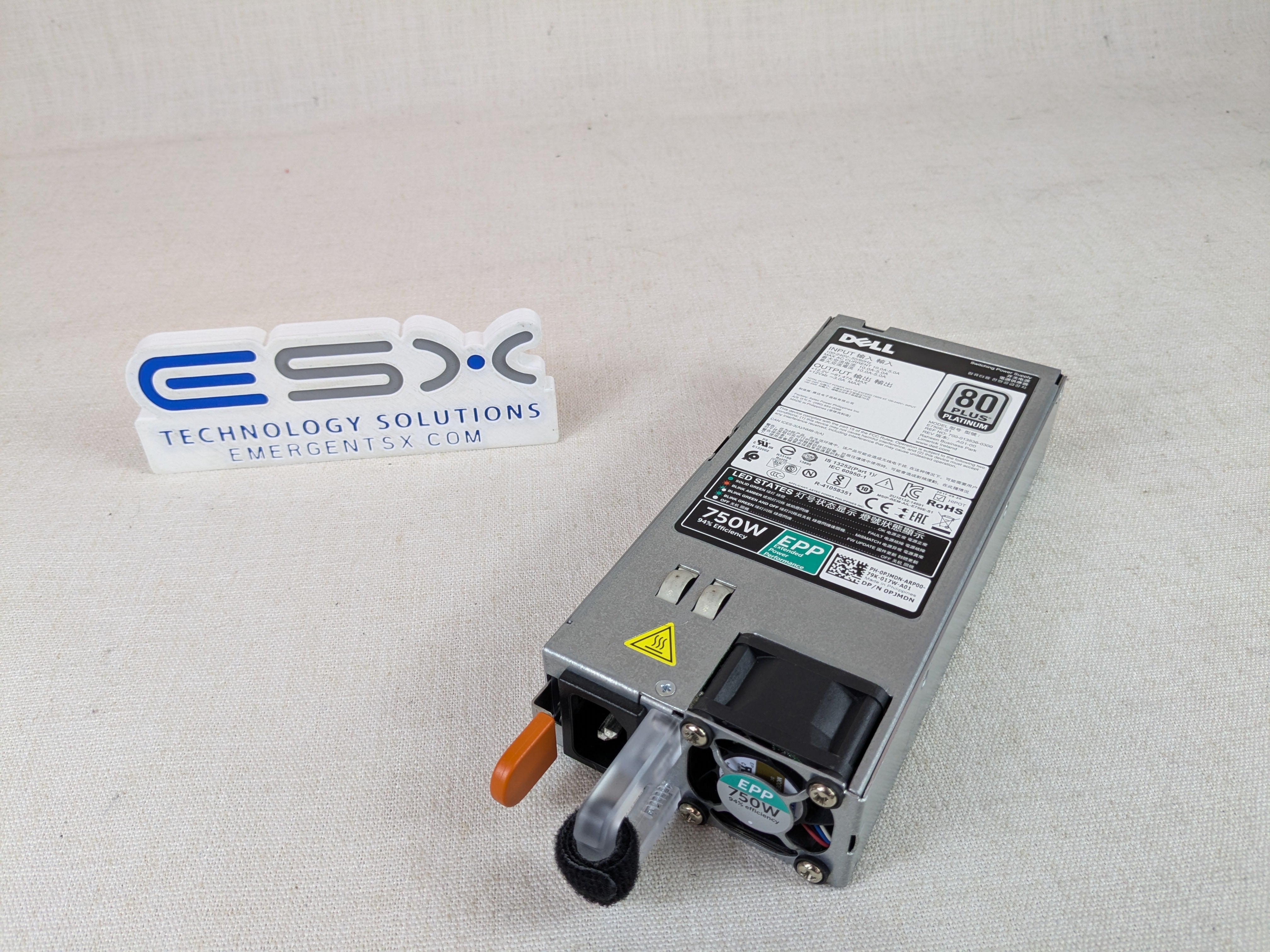 Dell PJMDN 750W EPP 80 Plus Platinum Power Supply R630 R730 R640 R740 R740XD
