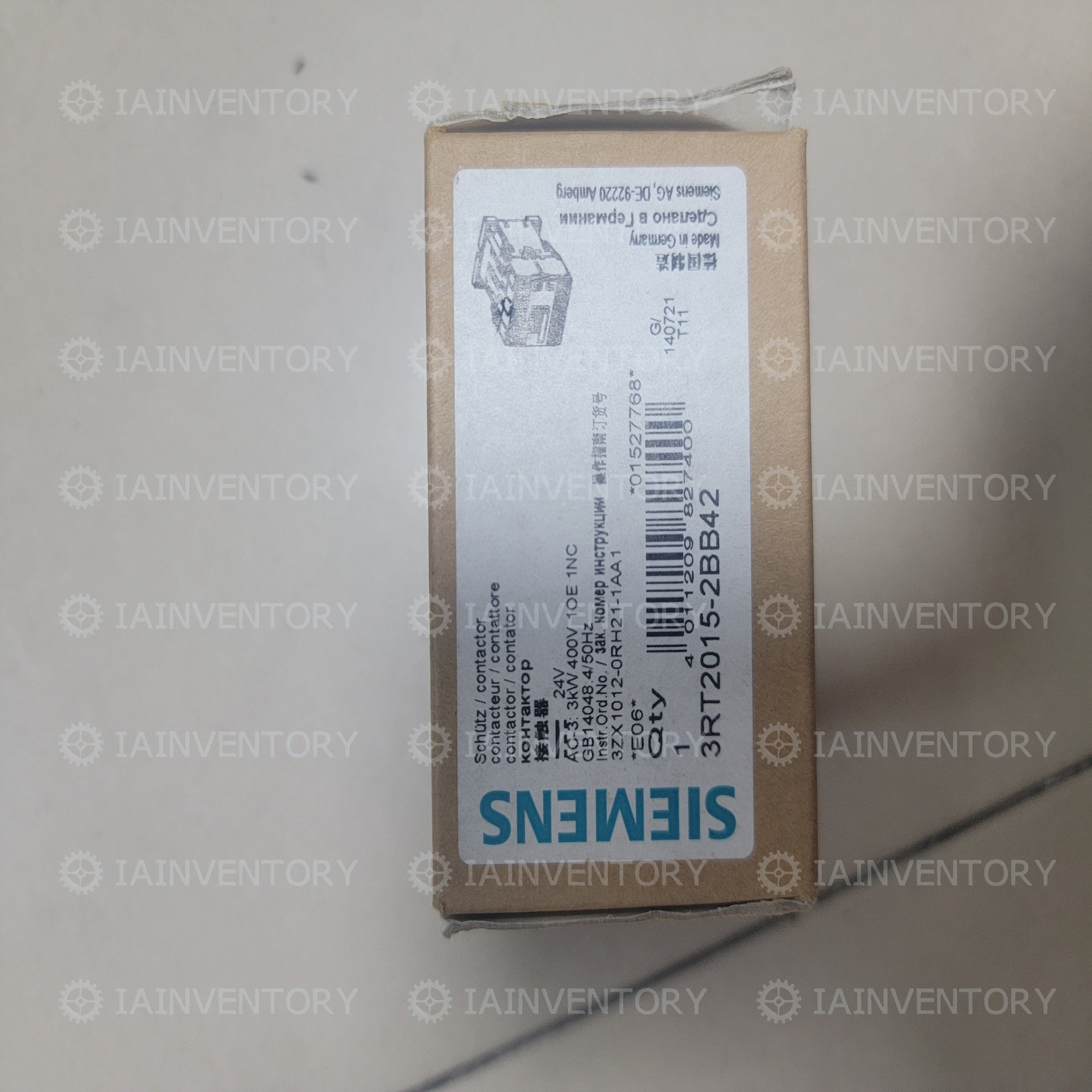 Siemens 3RT2015-2BB42 Contactor 3RT20152BB42