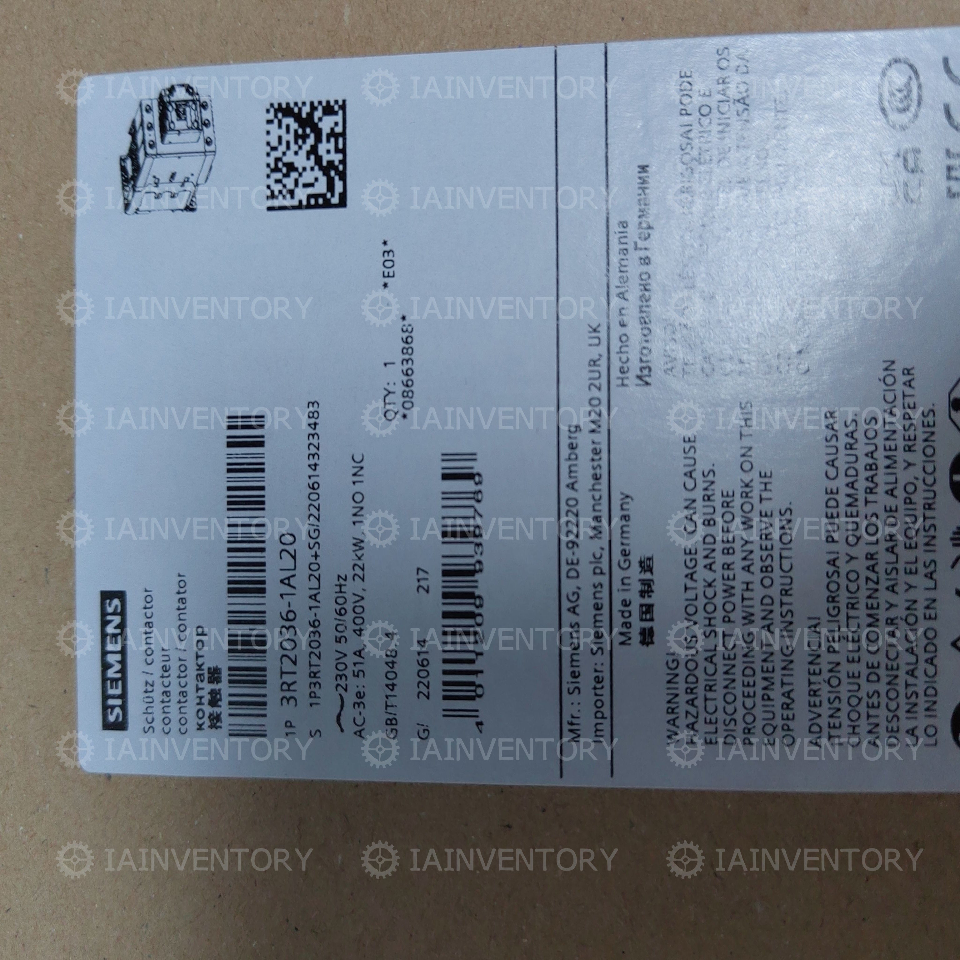 SIEMENS 3RT2036-1AL20