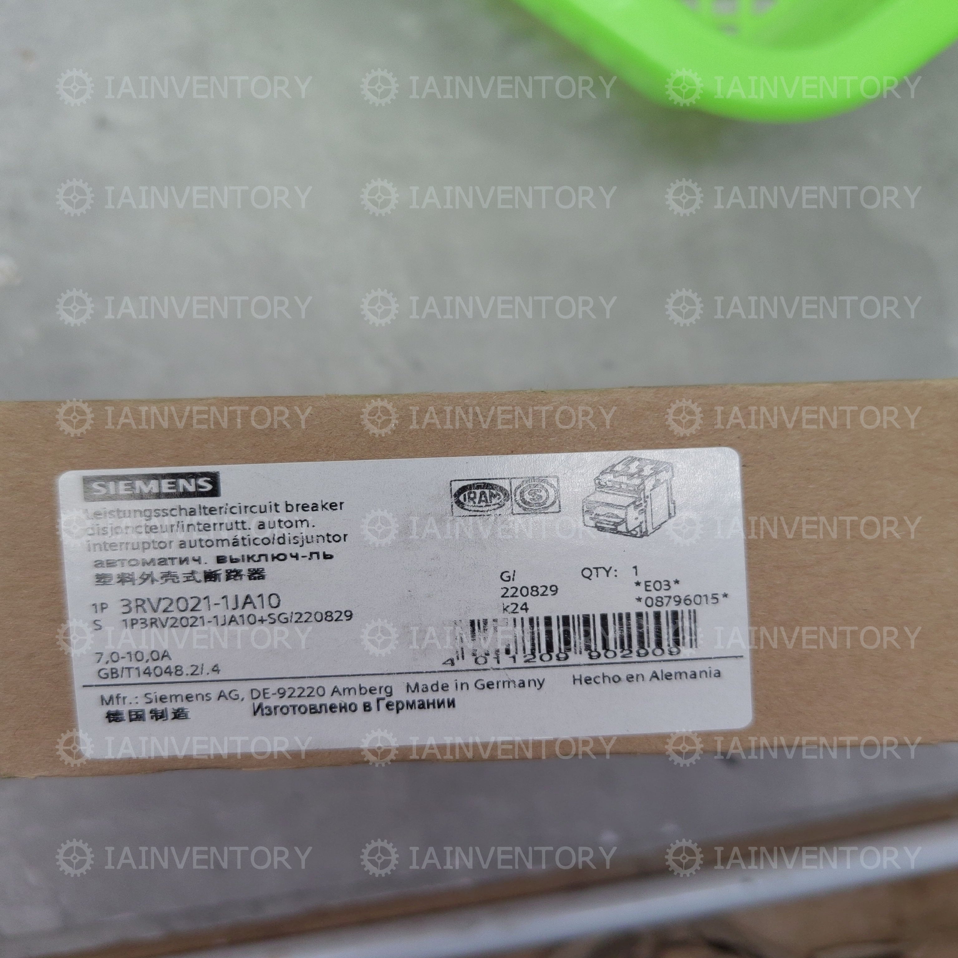 SIEMENS 3RV2021-1JA10 3RV20211JA10