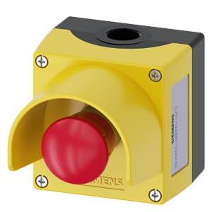 ENC METAL, EMERG STOP PUSH PULL, 1NO,2NC