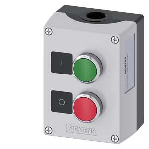ENC METAL, 2-PUSHBUTTONS, GREEN, RED