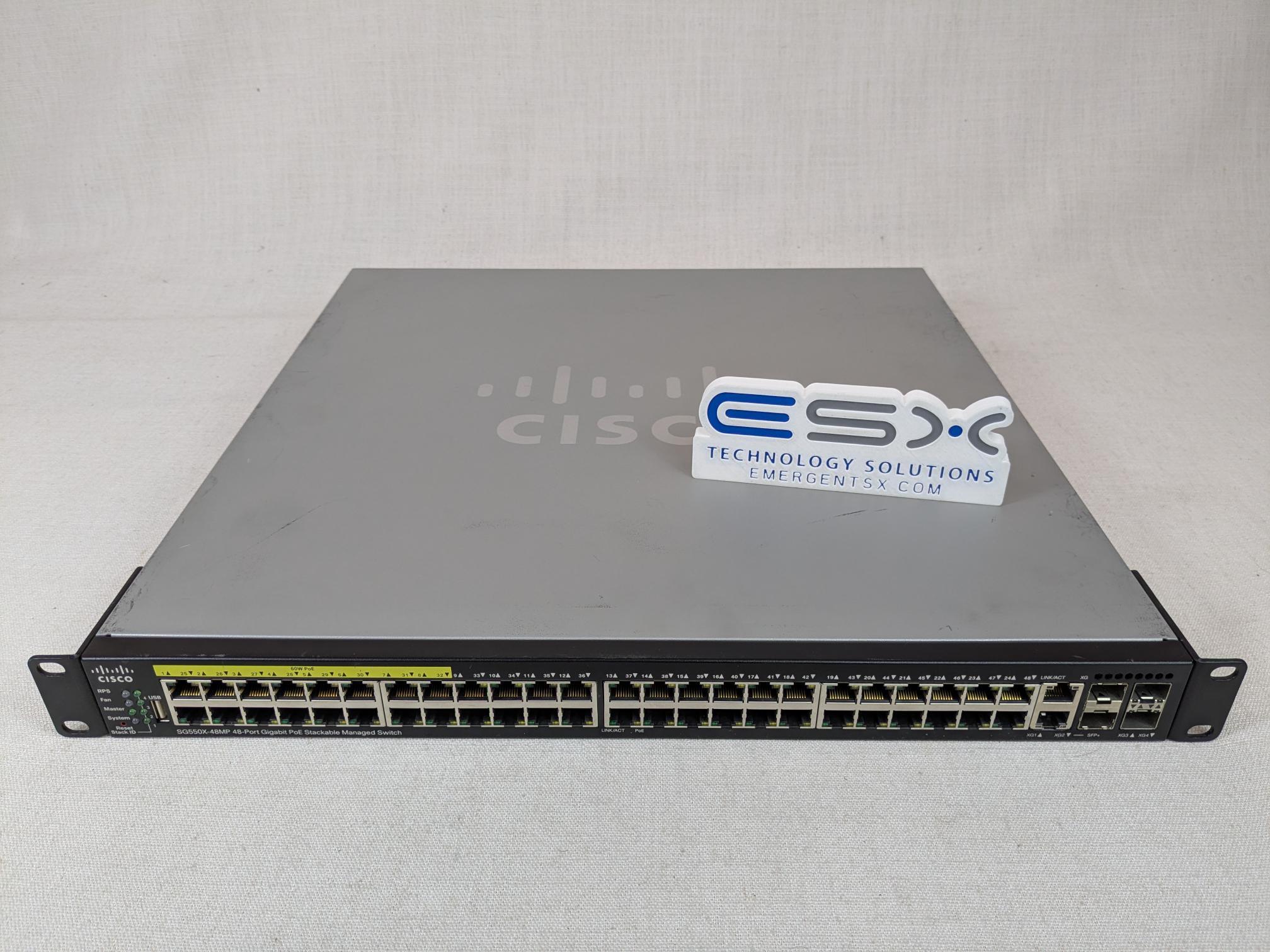 Cisco SG550X-48MP 48-Port Gigabit PoE Managed Switch – Scratches on top