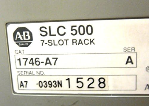 ALLEN BRADLEY SLC 500 1746-A7 SER A 7 SLOT RACK WITH 1746-P2 SER B|B00GH2PN16