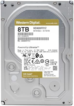 Western Digital 24TB WD Gold Enterprise Class SATA Internal Hard Drive HDD - 7200 RPM, SATA 6 Gb/s, 512 MB Cache, 3.5" - WD242KRYZ|B0DMB8BV8V
