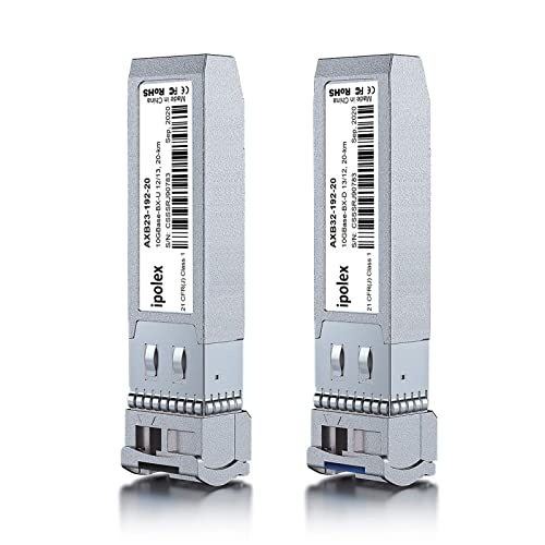 ipolex SFP+ 10GBase LR Singlemode Module, 10G SFP LC 1310nm Fiber Optic Transceiver for Cisco SFP-10G-LR, Ubiquiti UniFi UF-SM-10G, Meraki MA-SFP-10GB-LR, Netgear AXM762, Mikrotik and More, up to 10KM|B01EN33WYK