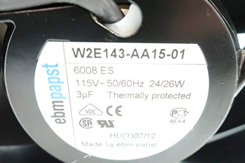 EBM-PAPST W2E143-AA15-01 THERMALLY Protected AXIAL Fan 6IN 115V-AC