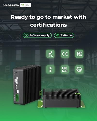 reComputer J4011-Edge AI Device with NVIDIA Jetson Orin™ NX 8GB Module, 4xUSB 3.2, M.2 Key E & Key M Slot, Aluminum case, Pre-Installed Jetpack System with NVIDIA Jetpack™ on 128GB NVMe SSD|B0D9XXD35V