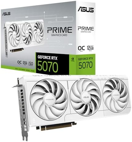 ASUS The SFF-Ready Prime GeForce RTX™ 5070 12GB GDDR7 Graphics Card (PCIe® 5.0, 12GB GDDR7, HDMI®/DP 2.1, 2.5-Slot, Axial-tech Fans, Dual BIOS)|B0DS6V1YSY