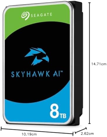 Seagate Skyhawk AI 16TB Video Internal Hard Drive HDD – 3.5 Inch SATA 6Gb/s 512MB Cache for DVR NVR Security Camera System with Drive Health Management and in-House Rescue Services (ST16000VE004