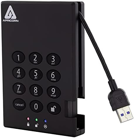 Apricorn 2TB Aegis Padlock USB 3.0 256-Bit AES XTS Hardware Encrypted & Aegis Secure Key 3 NX 64GB 256-bit Encrypted FIPS 140-2 Level 3 Validated Secure USB 3.0 Flash Drive, ASK3-NX-64GB, Black|B0CTXBD463