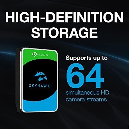 Seagate Skyhawk AI 16TB Video Internal Hard Drive HDD – 3.5 Inch SATA 6Gb/s 512MB Cache for DVR NVR Security Camera System with Drive Health Management and in-House Rescue Services (ST16000VE004