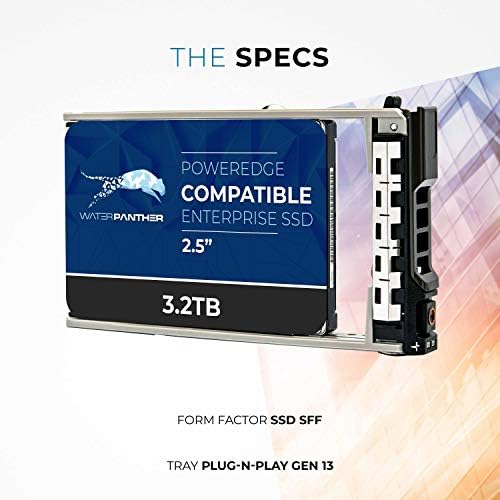 3.2TB SAS 12Gbps 2.5-Inch x 15mm Enterprise SSD in 13G Tray Compatible with Dell PowerEdge Servers 0J68N1 0X8F87 R330 R730XD R420 R920 R410 R515 (Renewed