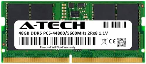 A-Tech 32GB DDR5 4800MHz PC5-38400 CL40 SODIMM 2Rx8 Dual Rank 1.1V Non-ECC Unbuffered SO-DIMM 262-Pin Laptop Computer RAM Memory Upgrade Module|B0B1718KB1