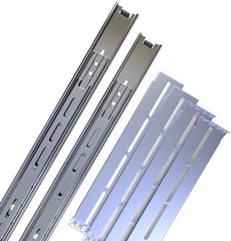 Rackmount Sliding Rails - Kit for 2U-8U Chassis (Adjustable 18" to 25" Depth) 2 or 4 Post Mount Sliders for Server Case (Compatible with Any Standard Rack, Cabinet, Computer Enclosure) Tupavco TP1821|B0B8MBP52K