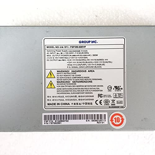 PSU for FSP IPPC-6152A IPPC-6192A IPC-5120-25CE 1U 350W Power Supply FSP350-60EVF FSP400-60EVF FSP350-60THA
