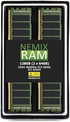 NEMIX RAM 64GB (4X16GB DDR5 4800MHZ PC5-38400 1Rx8 1.1V CL40 288-PIN ECC RDIMM Registered Server Memory KIT Compatible with Dell PowerEdge R760 Rack Server