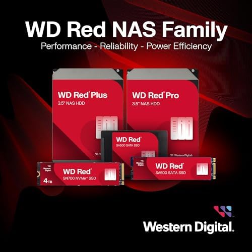 Western Digital 14TB WD Red Pro NAS Internal Hard Drive HDD - 7200 RPM, SATA 6 Gb/s, CMR, 512 MB Cache, 3.5" - WD141KFGX|B07YFGW736