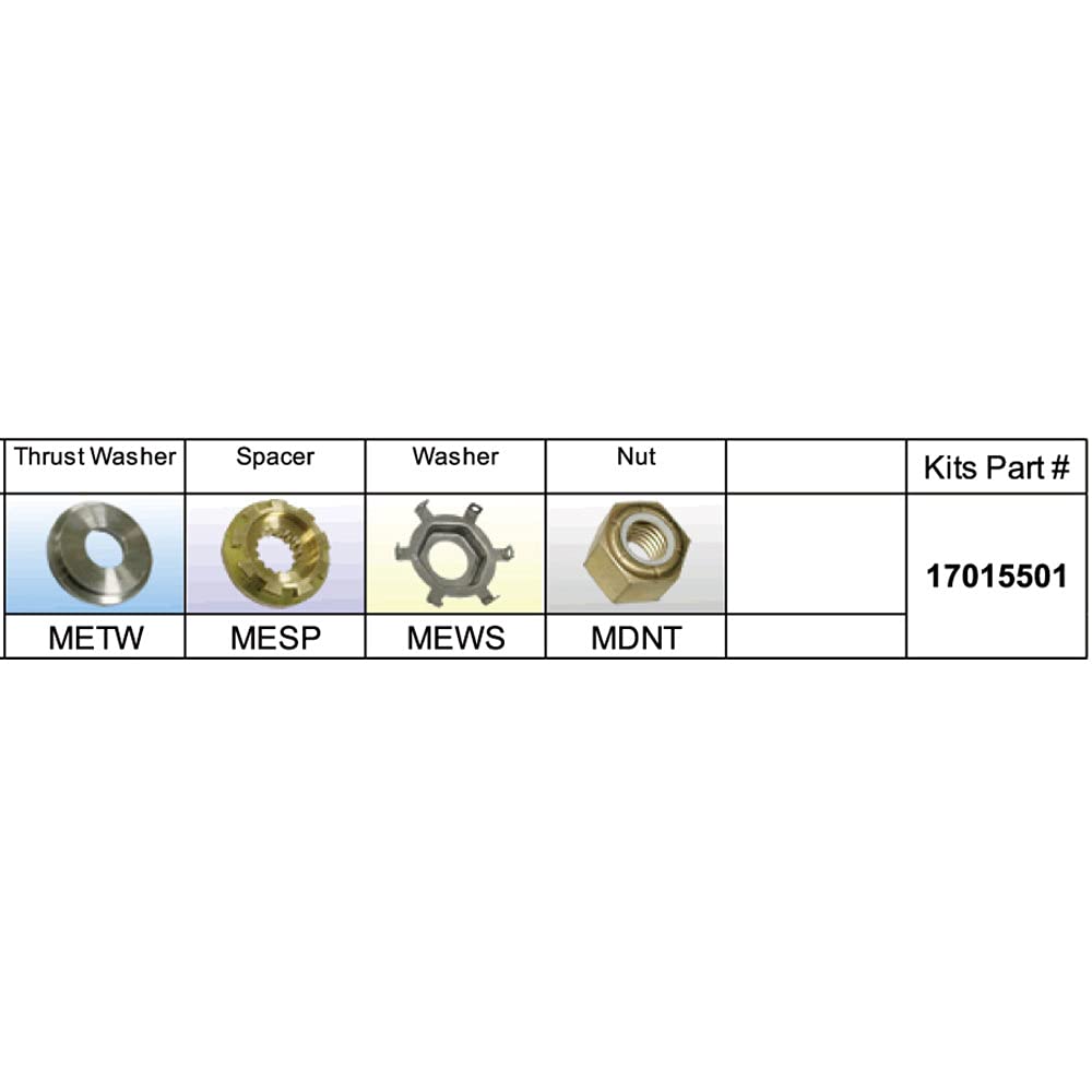 Solas Propeller 17015501A Solas Fixed Hub Prop Hardware Kit Mercury, Type E