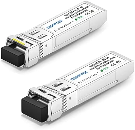 1 Pair 10G SFP+ Bidi Transceivers, 10gbe SFP LC Single-Mode Module, Bi-Directional Mini gbic for Cisco SFP-10G-BXD-I (1330nm-TX/1270nm-RX) / SFP-10G-BXU-I (1270nm-TX/1330nm-RX),10KM, with DDM|B07QLKDZJH