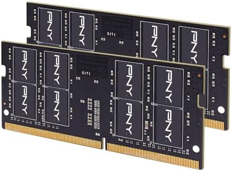 PNY Performance 32GB (2x16GB DDR4 DRAM 3200MHz (PC4-25600 CL22 (Compatible with 2933MHz, 2666MHz, 2400MHz or 2133MHz 1.2V Notebook/Laptop (SODIMM Computer Memory Kit – MN32GK2D43200-TB