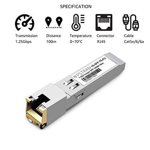 1000BASE-SX SFP Optical Transceiver Module Compatible with HPE Aruba J4858D J4858DCM JL745A Q8N53A ProCurve J4858C J4858B J4858A 850nm 550m DDM Duplex LC MMF|B09MTW3HVB