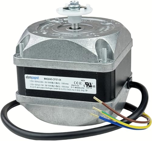 for ebm-papst M4Q045-CF07-04 Freezer Condenser Fan Motor, 115V AC Fan Motor Compatible with Qideyipe,0.80/0.74A 50Hz/60Hz 1550RPM, Refrigerator Cover Pole Motor M4Q045-CF07-04|B0DSQ2771F