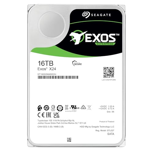 Seagate Exos X24 16TB Enterprise Internal Hard Drive HDD - 6GB/s SAS 7200RPM 2.5M MTBF (ST16000NM002H)|B0CN5LNQSC