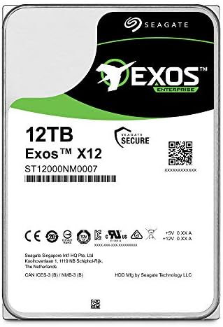 Seagate Exos 12TB 3.5 7200RPM 256MB SAS 12GB s Enterprise Bare HDD ST12000NM0027