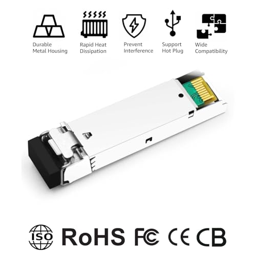 1000BASE-SX SFP Optical Transceiver Module Compatible with HPE Aruba J4858D J4858DCM JL745A Q8N53A ProCurve J4858C J4858B J4858A 850nm 550m DDM Duplex LC MMF|B09MTW3HVB