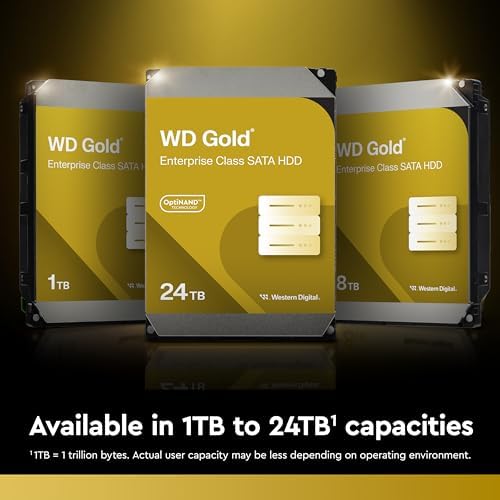 Western Digital 16TB WD Gold Enterprise Class Internal Hard Drive - 7200 RPM Class, SATA 6 Gb/s, 512 MB Cache, 3.5" - WD161KRYZ|B089S33PR3