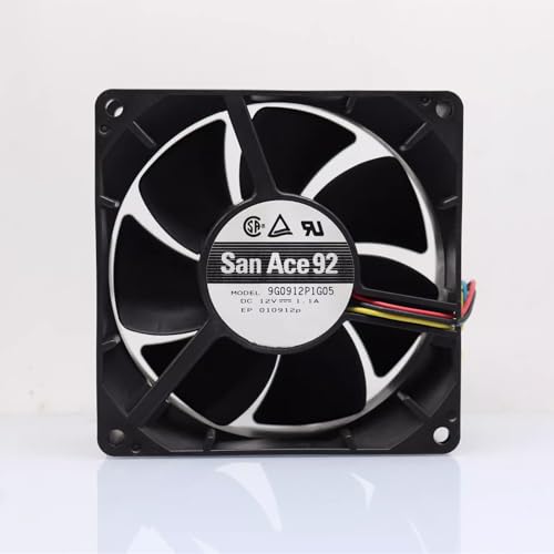 DC12V 1.1A 4-wire 92x92x38mm 92mm Temperature Control Cooling Fan 9G0912P1G05|B0D9Y96G2V