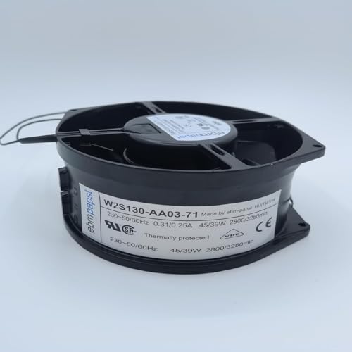 W2S130-AA03-71 220V/230V 45W 2-Wire High Temperature Resistant Cooling Fan|B0F24RJDD4