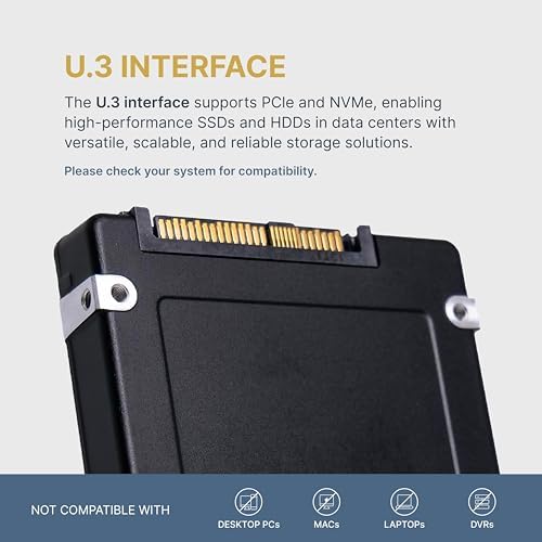 Dell 15.36TB PCIe Gen 4.0 x4 8GB/s U.3 NVMe 3D TLC 2.5in Enterprise PowerEdge Read-Intensive SSD for: R440 R750 R860 R450 T560 T40 R250 R740 R640 T550 R540 R840 R650XS R550 R940 R650 R660 T36Y2 G16