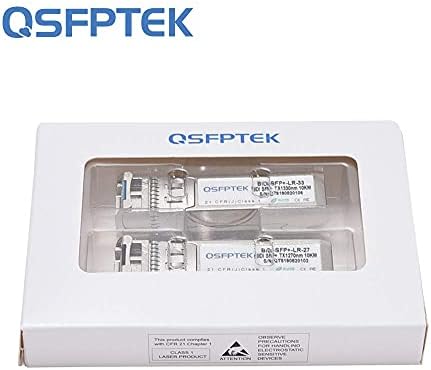 1 Pair 10G SFP+ Bidi Transceivers, 10gbe SFP LC Single-Mode Module, Bi-Directional Mini gbic for Cisco SFP-10G-BXD-I (1330nm-TX/1270nm-RX) / SFP-10G-BXU-I (1270nm-TX/1330nm-RX),10KM, with DDM|B07QLKDZJH