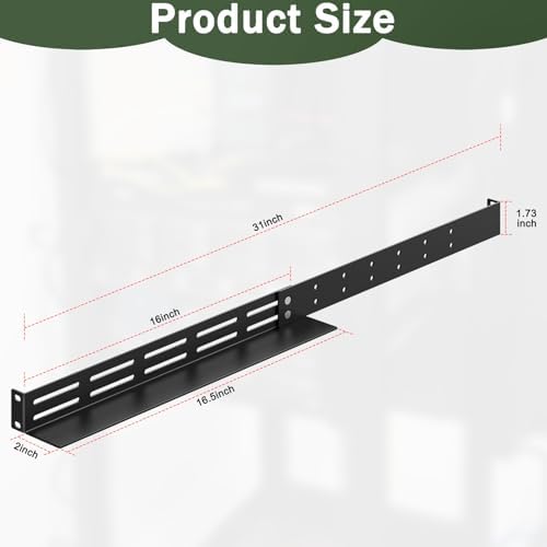 1U Universal Rack Mount Rails 4-Post Server Rack Shelf Rail 16"-30" Adjustable Depth Server Rack Rail Compatible with APC, HP, IBM, DELL, Compag Cabinet & Rack|B0FSS558FD