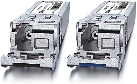 10GTEK 10GBase-SR SFP+ LC Transceiver, 10G 850nm Multimode SFP Module, up to 300 Meters, for Cisco SFP-10G-SR, Meraki MA-SFP-10GB-SR, Ubiquiti UniFi UF-MM-10G, Fortinet, TP-Link and More, Pack of 2|B08BP55663