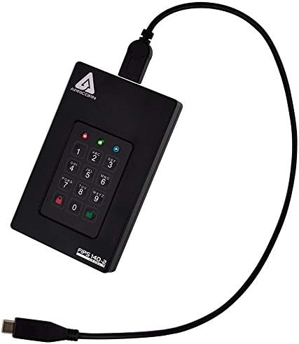 Apricorn 4TB Aegis Fortress L3 FIPS Level 3 USB 3.0 Hardware Encrypted Portable Drive Bundle with 2TB Aegis Padlock USB 3.0 256-Bit AES XTS Hardware Encrypted Portable External Hard Drive