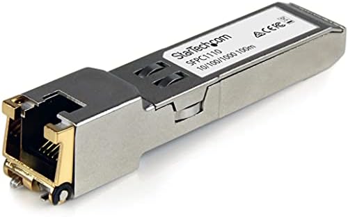 StarTech.com Cisco SFP-GE-T Compatible - Gigabit SFP - 10/100/1000 Mbps - RJ45 Port - 1000Base-T - Copper SFP - GBIC Module|B007UR0CZE