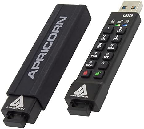Apricorn 2TB Aegis Padlock USB 3.0 256-Bit AES XTS Hardware Encrypted & Aegis Secure Key 3 NX 64GB 256-bit Encrypted FIPS 140-2 Level 3 Validated Secure USB 3.0 Flash Drive, ASK3-NX-64GB, Black