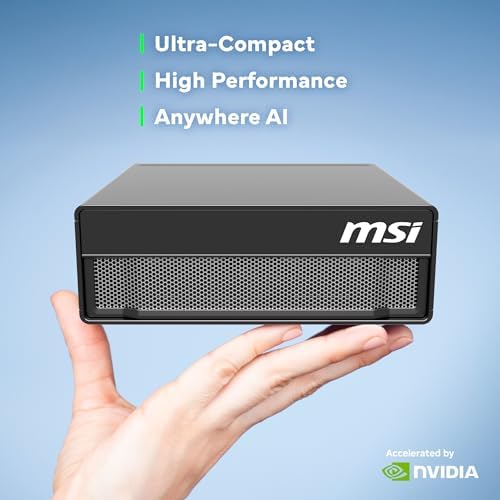 msi EdgeXpert AI Supercomputer Desktop, ARM CPU, NVIDIA GB10 Grace Blackwell Architecture, 128GB LPDDR5 Unify Memory, 4TB NVMe gen4 SSD, WiFi 7, BT 5.3, NVIDIA DGX OS: 11SUS Black