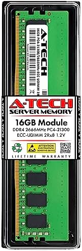 A-Tech Server 32GB Kit (2x16GB DDR4 2400MHz PC4-19200 ECC UDIMM 2Rx8 Dual Rank 1.2V ECC Unbuffered DIMM 288-Pin Server & Workstation RAM Memory Upgrade Modules (A-Tech Enterprise Series
