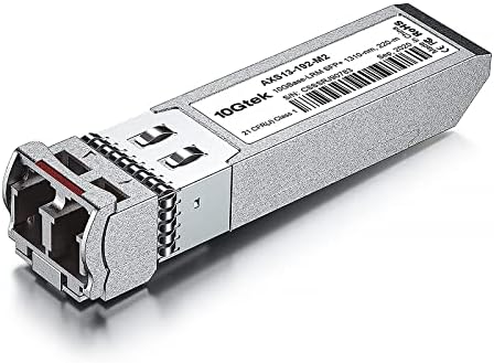 10GTEK 10GBase-SR SFP+ LC Transceiver, 10G 850nm Multimode SFP Module, up to 300 Meters, for Cisco SFP-10G-SR, Meraki MA-SFP-10GB-SR, Ubiquiti UniFi UF-MM-10G, Fortinet, TP-Link and More, Pack of 2|B08BP55663