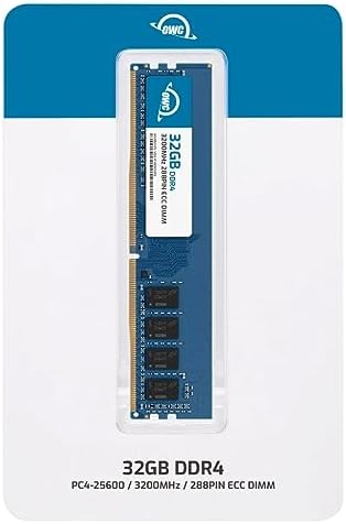 OWC 32GB DDR4 3200 PC4-25600 CL22 2Rx8 288-pin 1.2V ECC Unbuffered UDIMM Memory RAM Module Upgrade Compatible with Dell EMC PowerEdge Tower Server T150 T350|B0D8G31B1S