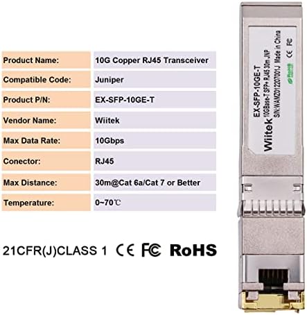 10G SFP+ to RJ45 Copper Modules, 1.25G/2.5G/5G/10GBase-T Ethernet to SFP+ Transceiver Compatible for HPE Blade System 813874-B21 HPE ProCurve & HPE Aruba(Cat 6a/7 or Better, 30-Meter)|B0B3F2JMS2